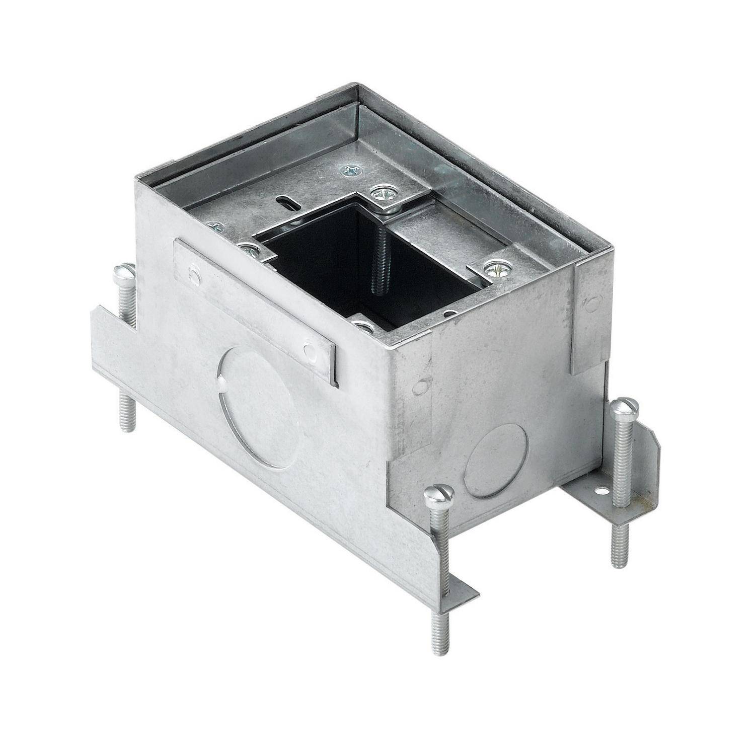 Steel City® 741D 740 Deep Flush Service Floor Box, Stamped Steel, 48 cu-in Capacity, 1 Gangs, (1) Outlets, (6) Knockouts, 4 in L x 5-1/2 in W x 3-5/8 in H