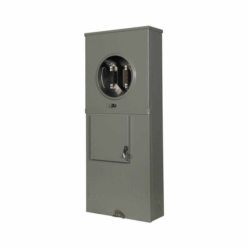 EATON Cutler-Hammer 1009582CH 3-Wire 1-Position Commercial/Residential Service Single Meter Socket With Horn Bypass, 240 VAC, 200 A, 1 Phase