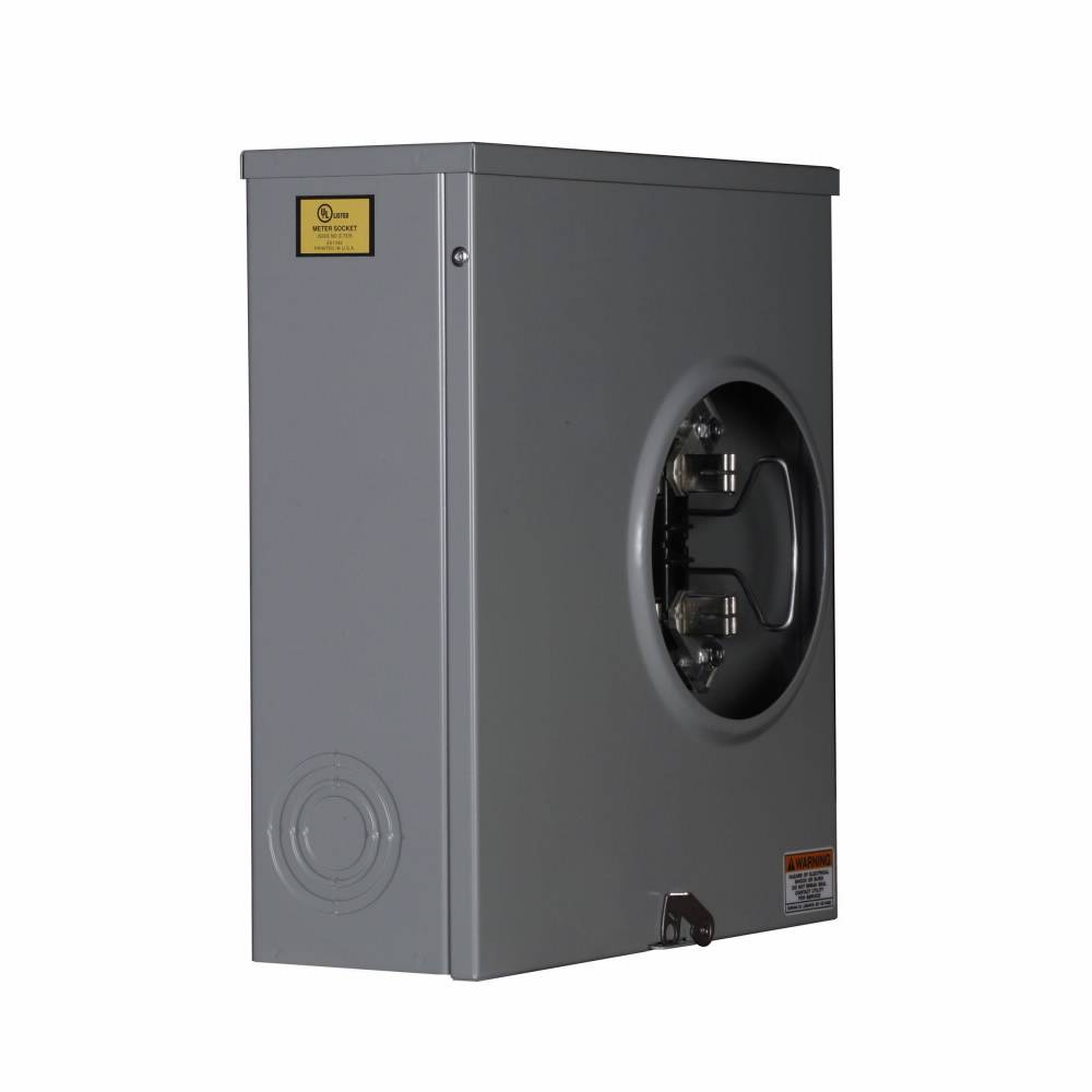 EATON Cutler-Hammer 1008617CH 3-Wire 1-Position Residential Service Single Meter Socket, 600 VAC, 200 A, 1 Phase