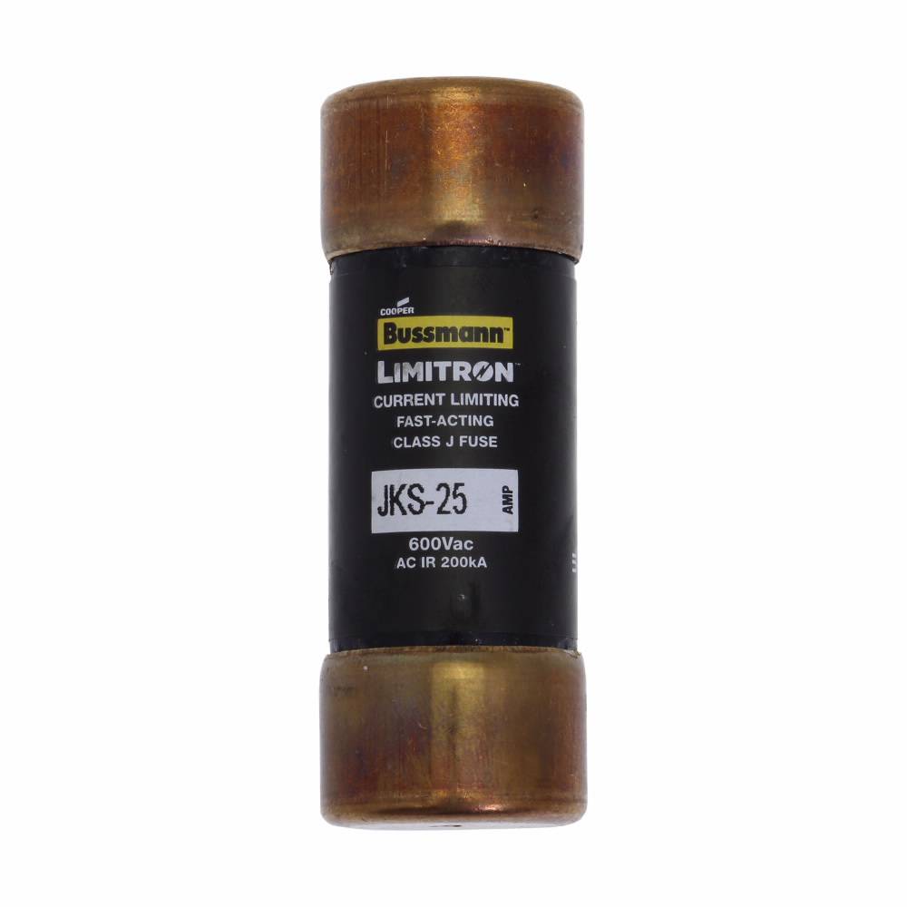 Bussmann Limitron™ JKS-25 Fast Acting Current Limiting Low Voltage Fuse, 25 A, 600 VAC, 200 kA Interrupt, J Class, Cartridge Body