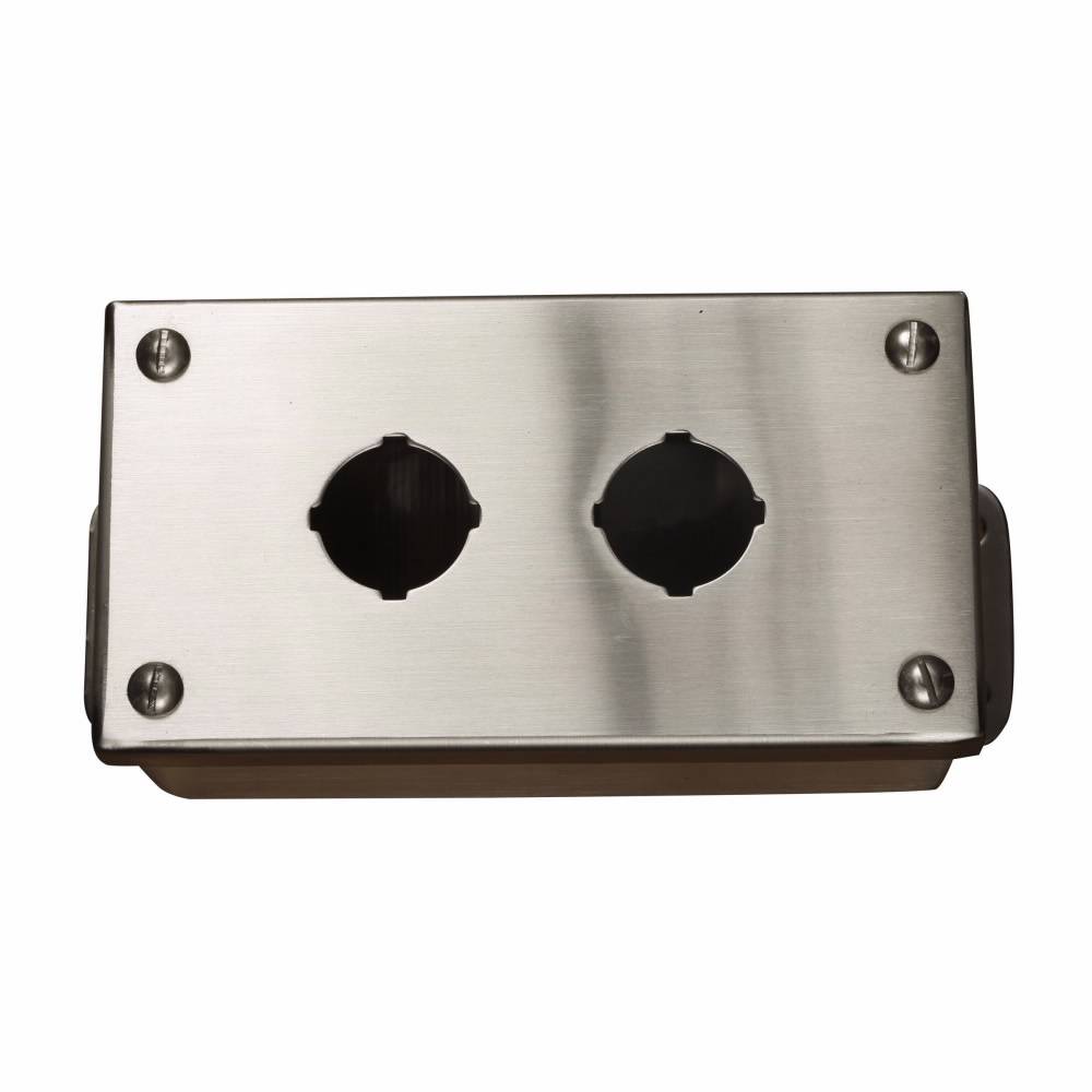 EATON 10250TN34-316 2-Element Heavy Duty Oil/Watertight Pushbutton Enclosure, NEMA 4/4X/12 NEMA Rating, 316 Stainless Steel