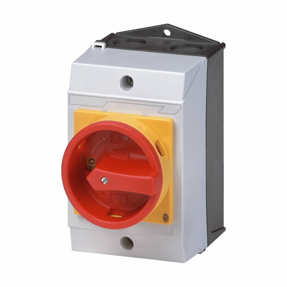 EATON XTPAXENAS55RY Insulated Enclosure With Red/Yellow Rotary Handle, NEMA 1/12/3R NEMA Rating, 6.3 in H x 3.94 in W x 5.12 in D