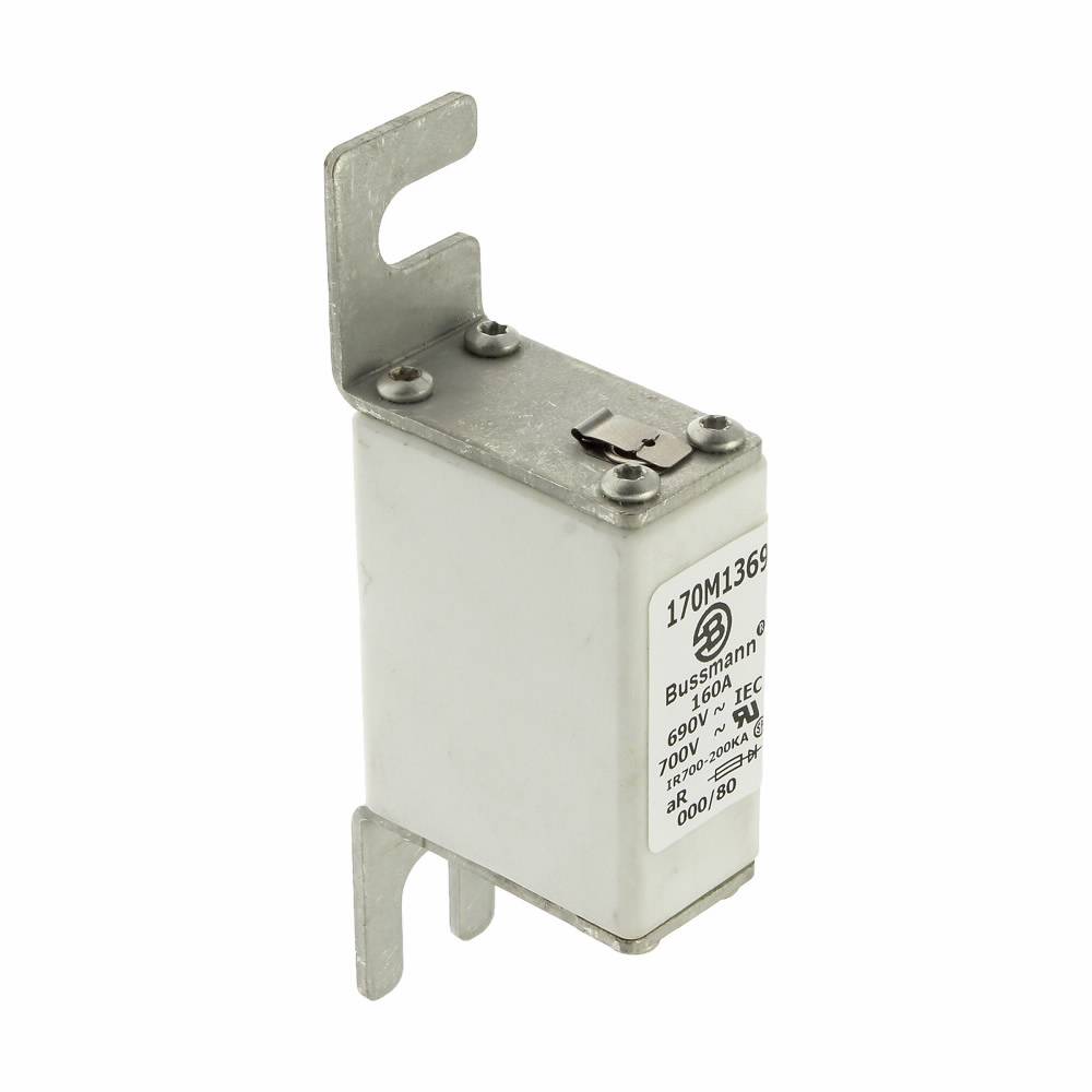 Bussmann 170M1369 Type 80 High Speed Fuse, 160 A, 690 VAC, 200 kA Interrupt, Class: aR, Square Body