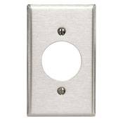 Leviton® 84028 Standard Size Traditional Wallplate, 1 Gang, 4-1/2 in H x 2-3/4 in W, 430 Stainless Steel