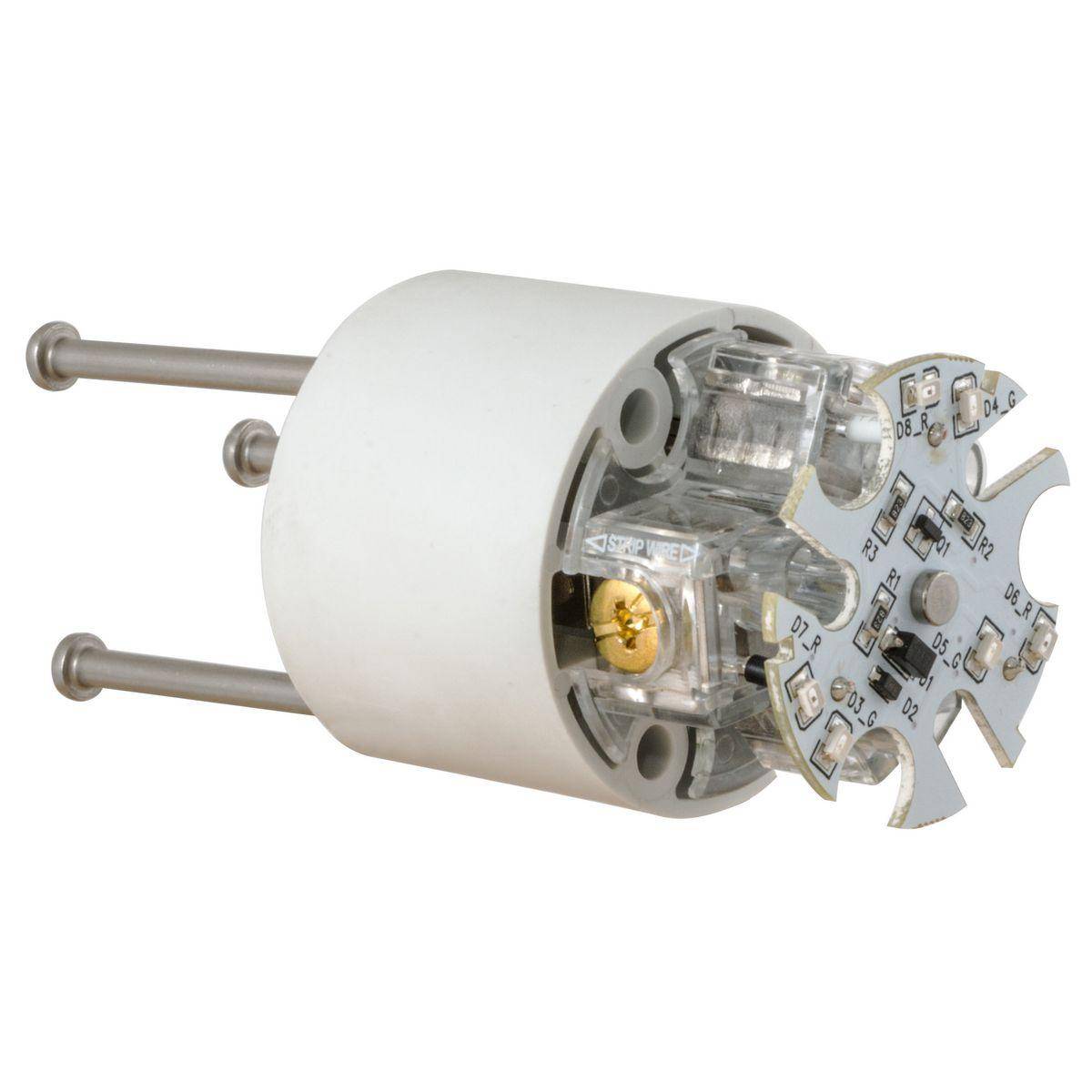 Wiring Device-Kellems Twist-Lock® HBL27W47WC 1-Phase Female Grounding Insulated Illuminated Watertight Standard Cord Mount Locking Connector, 125 VAC, 20 A, 2 Poles, 3 Wires, Clear