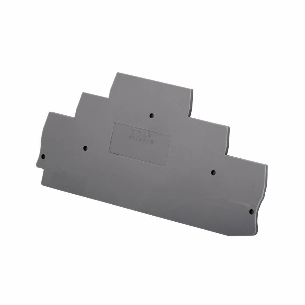 EATON XBACPT25K End Cover, For Use With XB Series XBPTK25/XBPTK25PV Spring Cage Connection Triple Level Block, Gray