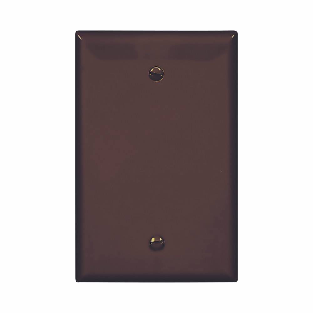 EATON Arrow Hart™ Eaton Wiring Devices PJ13B Mid-Sized Blank Wall Plate, 1 Gangs, 4.87 in H x 3.12 in W, Polycarbonate/Thermoplastic, Brown