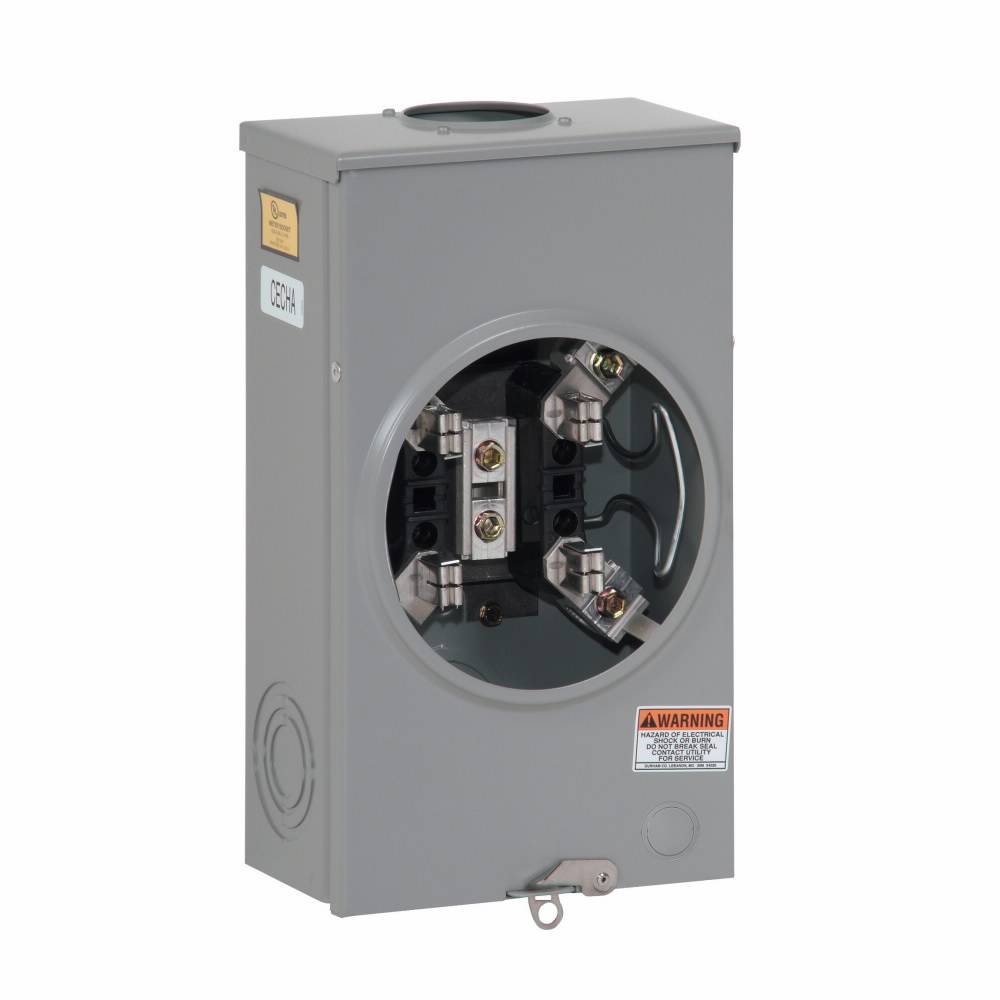 EATON 1007665ACH 4-Wire Meter Socket, 600 VAC, 200 A, 3 Phase