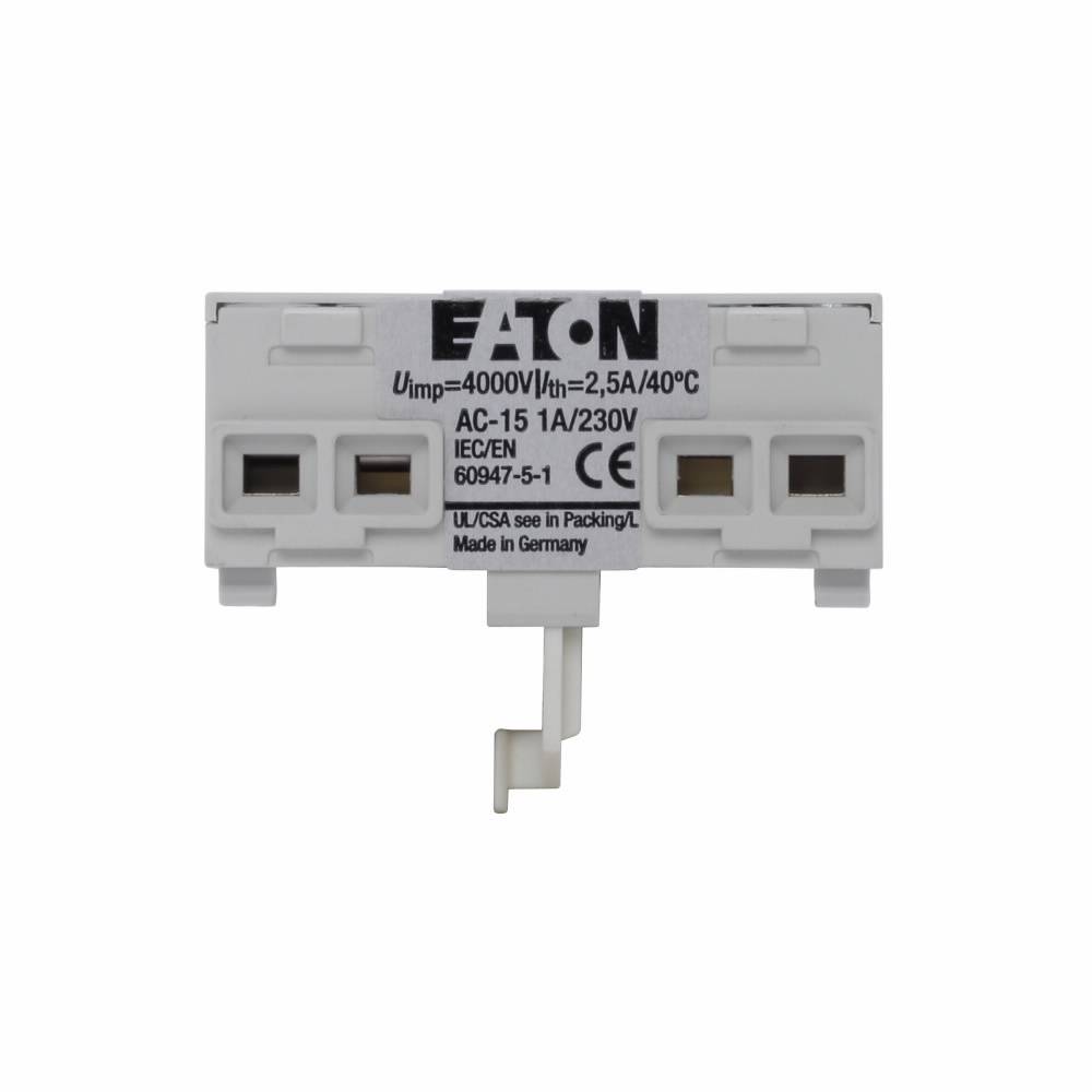 EATON XTPAXFA11 2-Pole Auxiliary Contact, 440 VAC, 250 VDC, 2 A, 2 Contacts