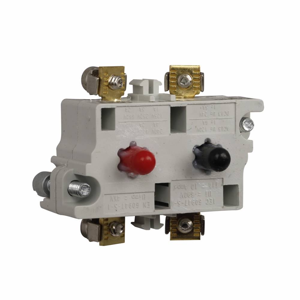EATON 10250T47EC Low VOC Medium Body Contact Block, 30.5 mm, 1ENCO-1NC Contact, 0.5 A at 120 VAC/VDC Contact, Palladium Contact, Amber