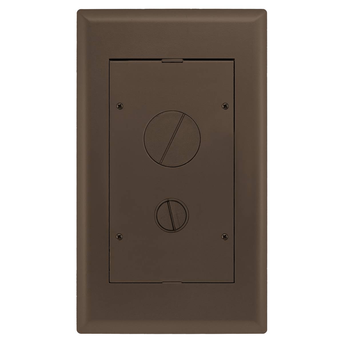 Wiring Device-Kellems SystemOne 2GAFBFFCVRBRZ AFB Floor Box Cover, 15 in L x 8-3/4 in W, Cast Aluminum