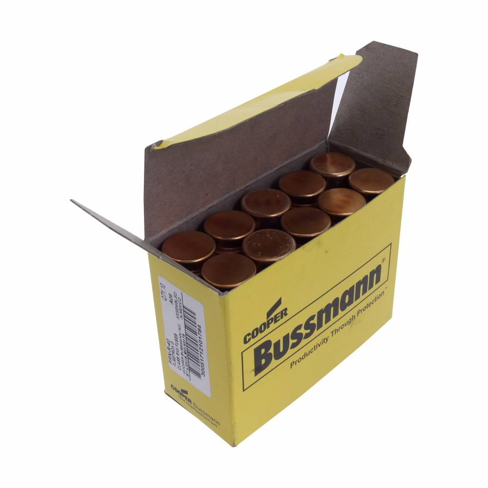 Bussmann Fusetron™ FRN-R-40 Current Limiting Time Delay Fuse, 40 A, 250 VAC/125 VDC, 20/200 kA Interrupt, RK5 Class, Cylindrical Body