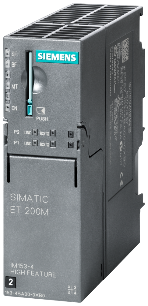 Siemens SIPLUS 6AG11534BA007XB0 ET 200M PLC Communication Module, 24 VDC, 600 mA, 672 Byte Input/192 Byte Output Input/Output