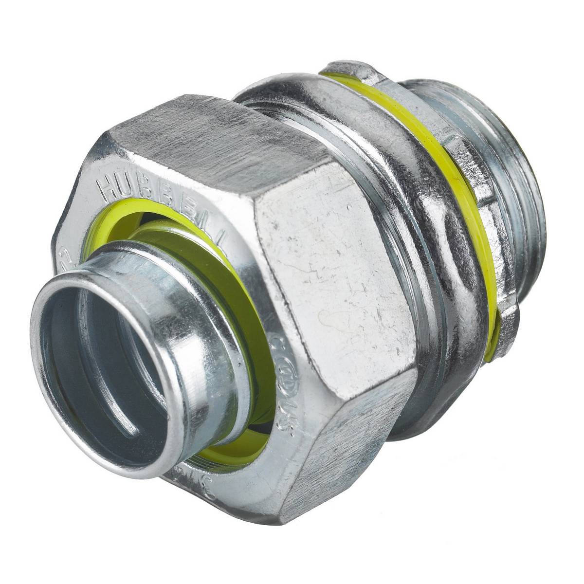 Wiring Device-Kellems H125 Non-Insulated Straight Male Metallic Liquidtight Connector, 1-1/4 in Trade, Iron/Steel, Zinc Plated
