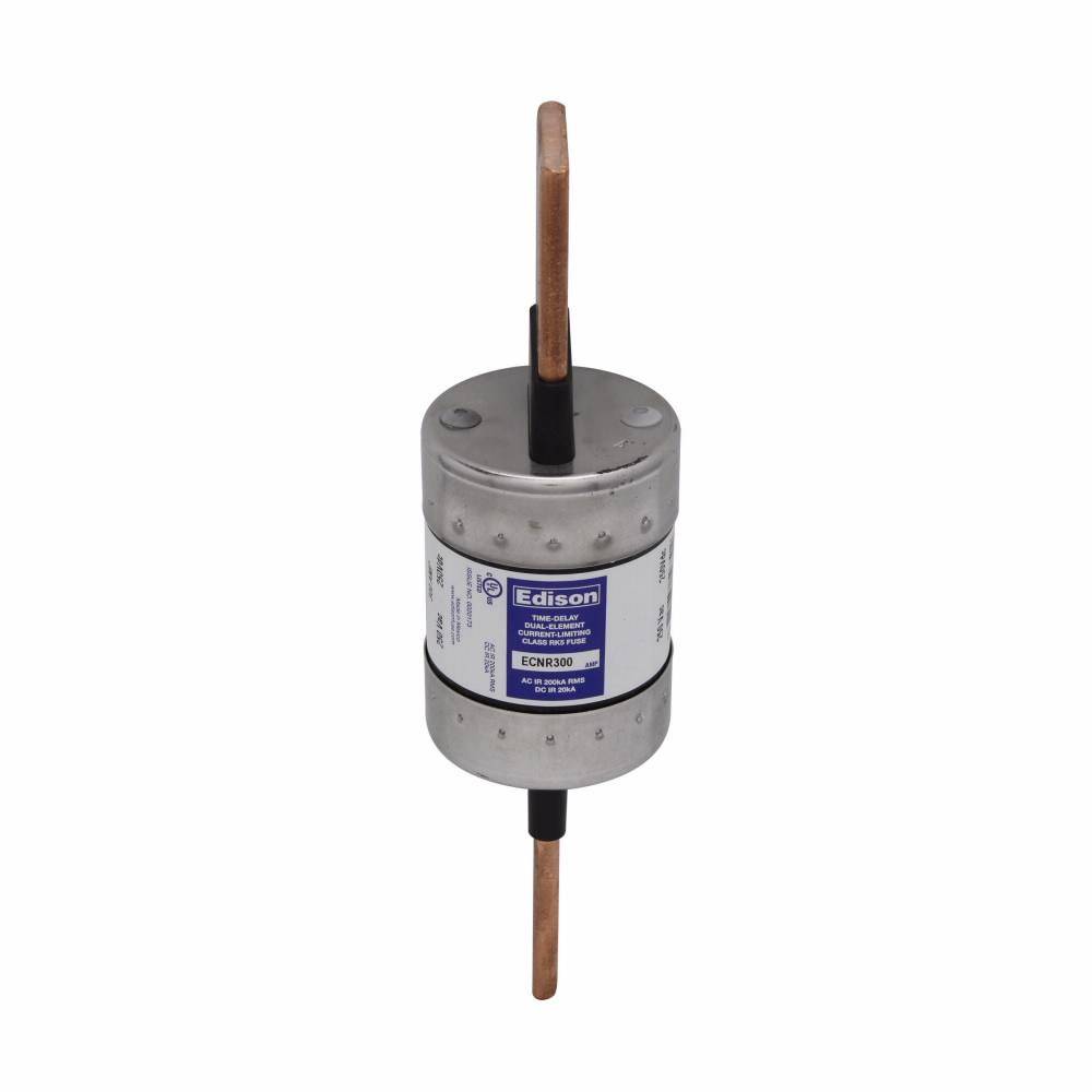 Edison ECNR300 ECNR Current Limiting Time Delay Fuse, 300 A, 250 VAC/125 VDC, 200 kAIC Interrupt, Class: RK5, Cylindrical Body