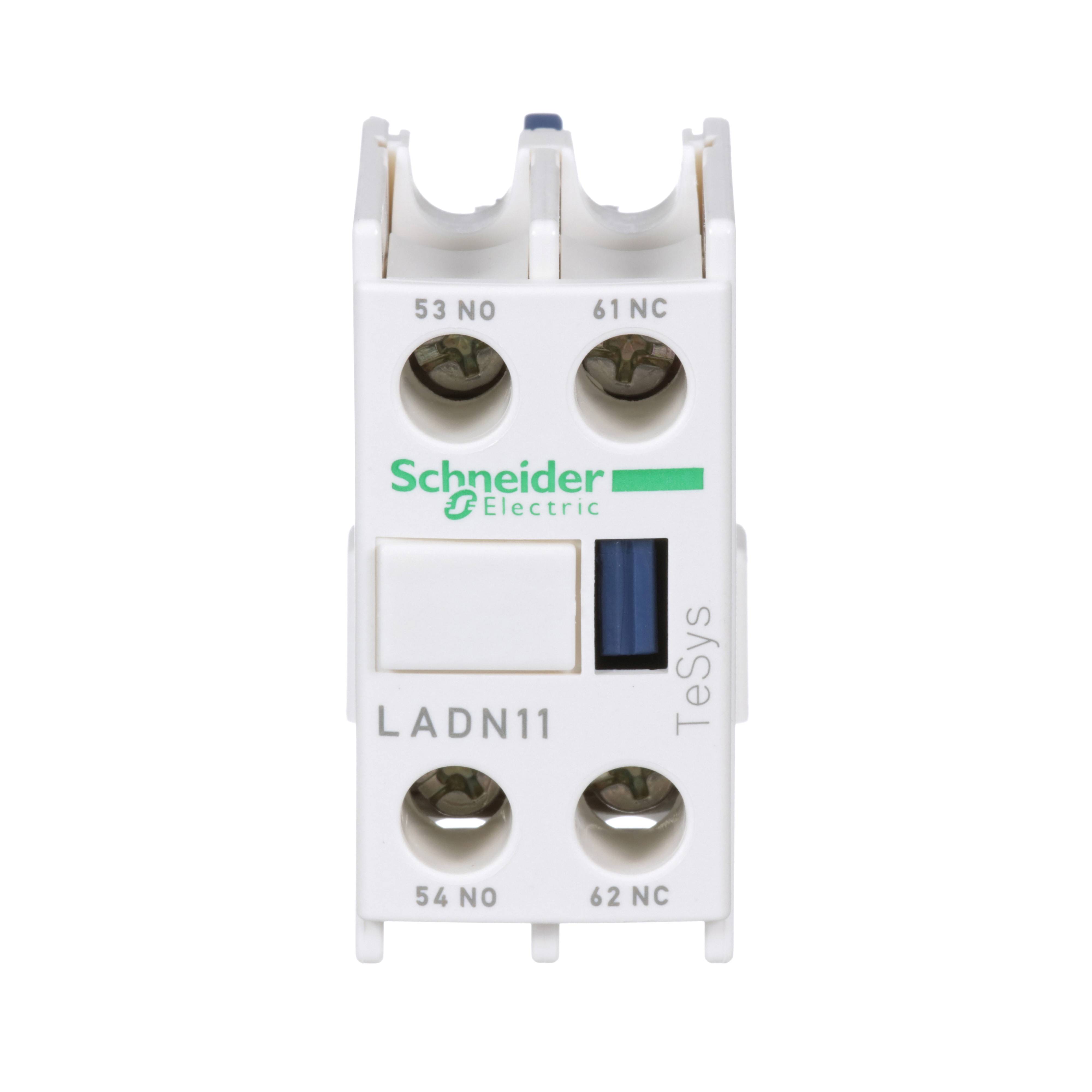 Schneider Electric TeSys™ D LADN11 Auxiliary Contact Block, 690 VAC, 10 A, 2 Contacts