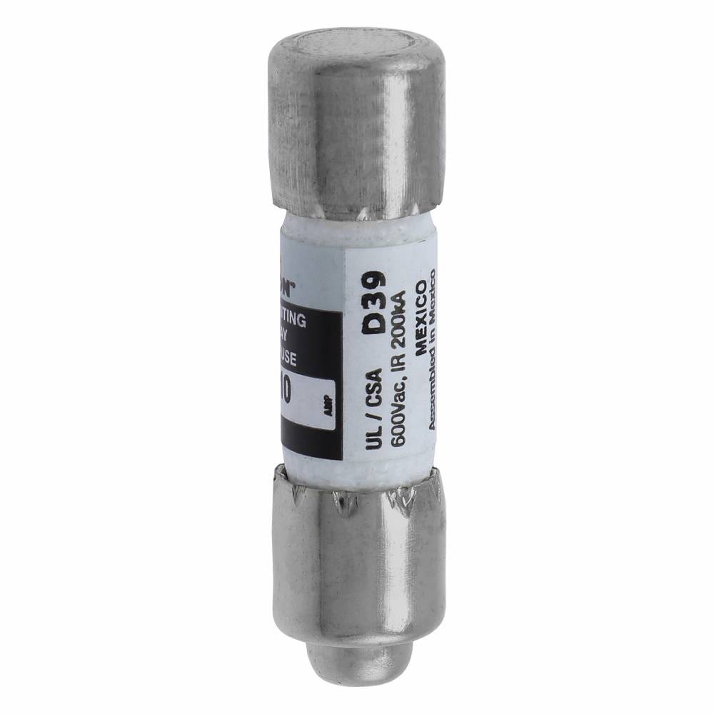 Bussmann CC-Tron® FNQ-R-4/10 Current Limiting Time Delay Fuse, 0.4 A, 600 V, 200 kAIC Interrupt, CC Class, Cylindrical Body
