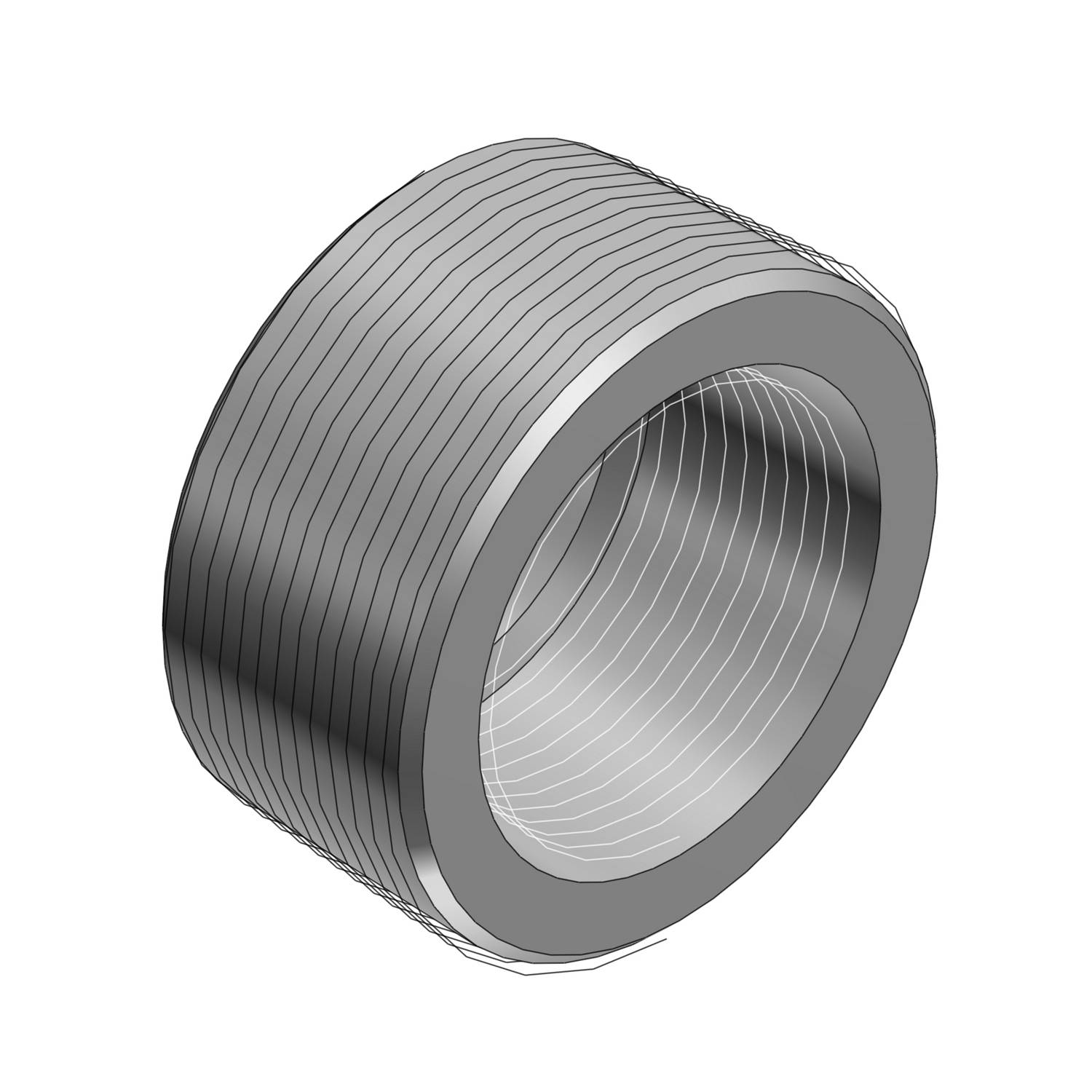 T&B® RE43-TB Explosionproof Reducing Bushing, 1-1/4 to 1 in Trade, Steel, Zinc Plated