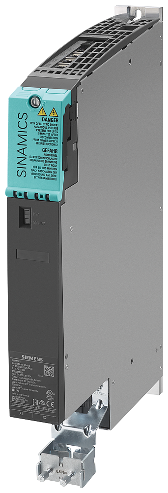 Siemens 6SL31202TE130AD0 SINAMICS S120 3-Phase Double Motor Module, 600 VDC Input, 400 VAC Output, 9 A Output