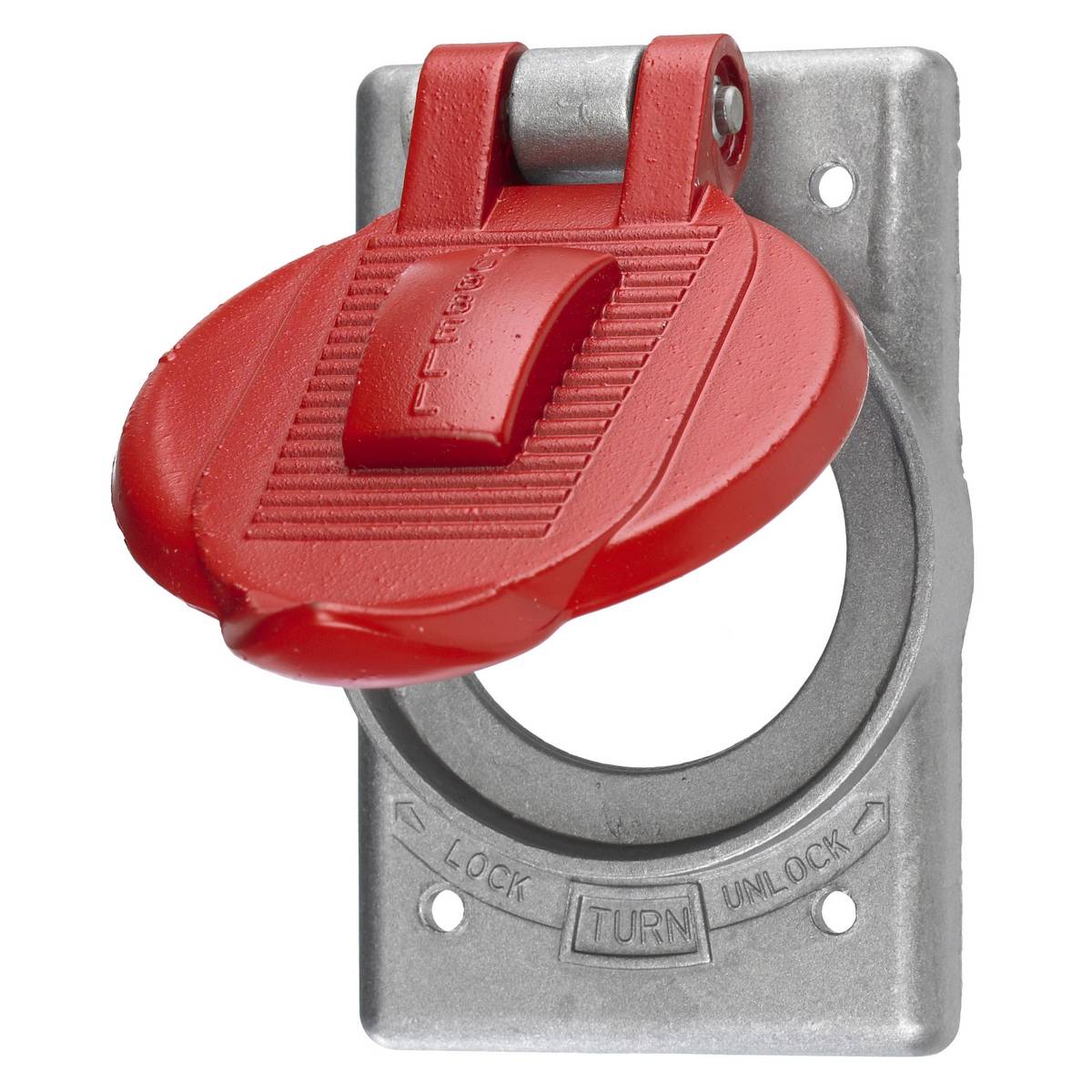 Wiring Device-Kellems Hubbellock® HBL20446 Close Standard Weatherproof Cover, 4.37 in L x 2.84 in W x 1.16 in D, Cast Aluminum