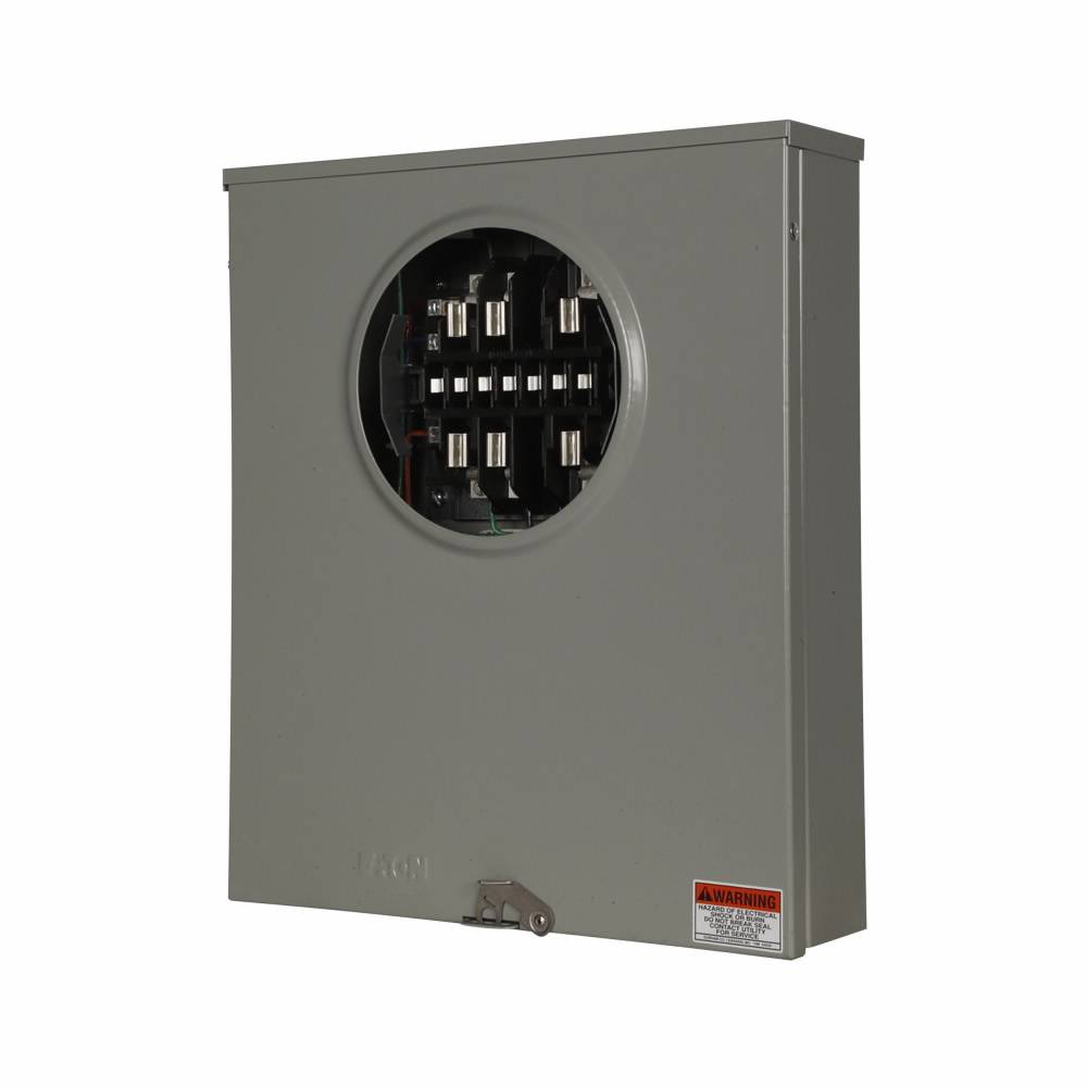 EATON 1007003CCH 1-Position 4-Wire Instrument Rated Meter Socket, 600 VAC, 20 A, 3 ph Phase
