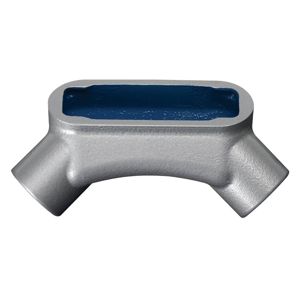 T&B® BlueKote® LU57 Form 7 Conduit Elbow, 1-1/2 in Trade, Iron, Acrylic Coated/Zinc Plated