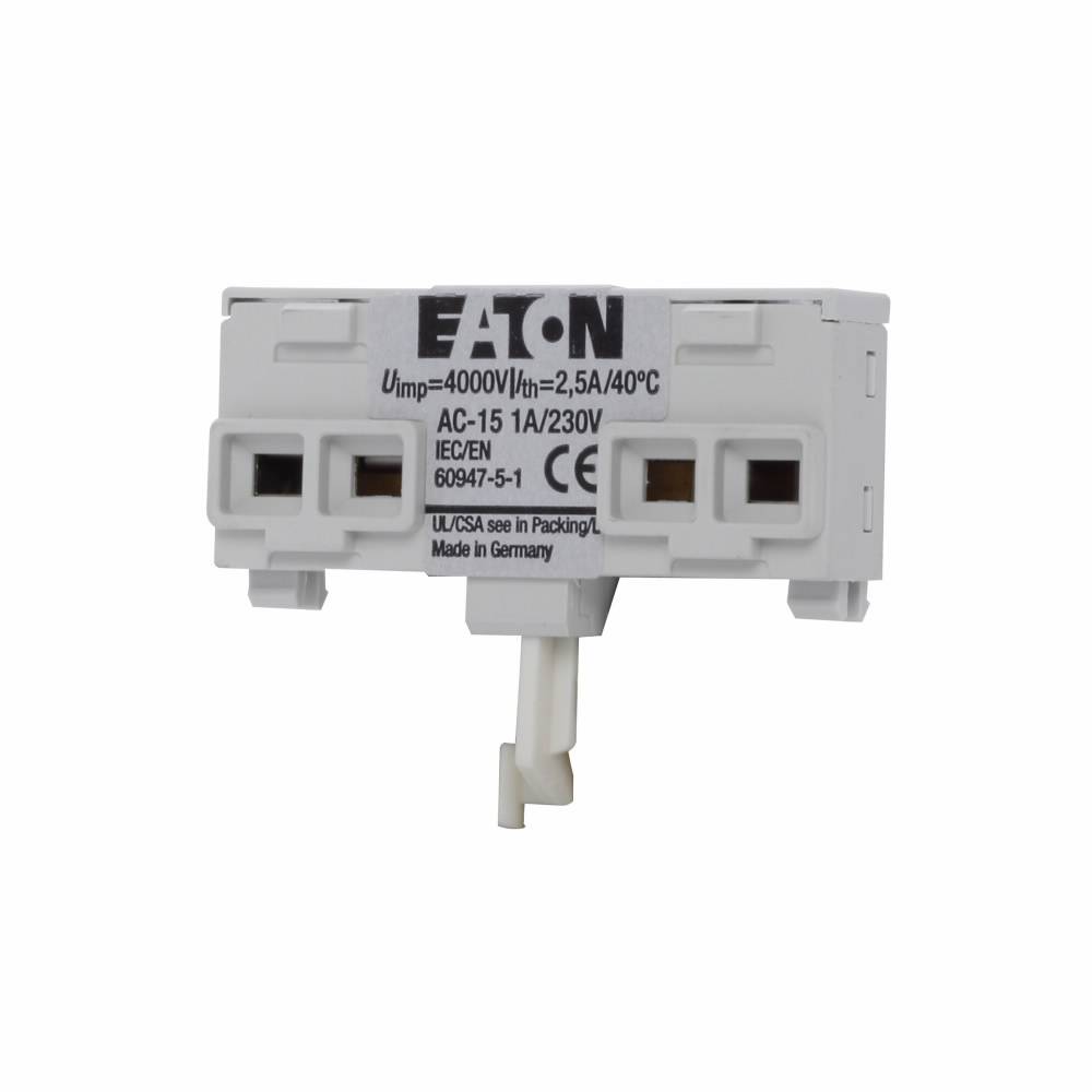 EATON XTPAXFA11 2-Pole Auxiliary Contact, 440 VAC, 250 VDC, 2 A, 2 Contacts