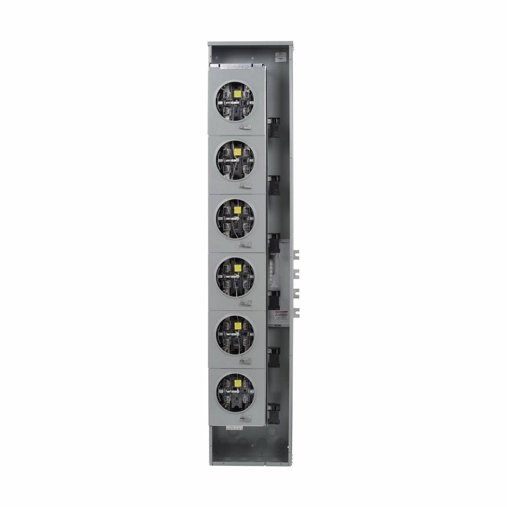 EATON 1009693CH 2-Position 3-Wire Horizontal Ganged Horn Bypass Meter Socket, 600 VAC, 100 A, 1 ph Phase