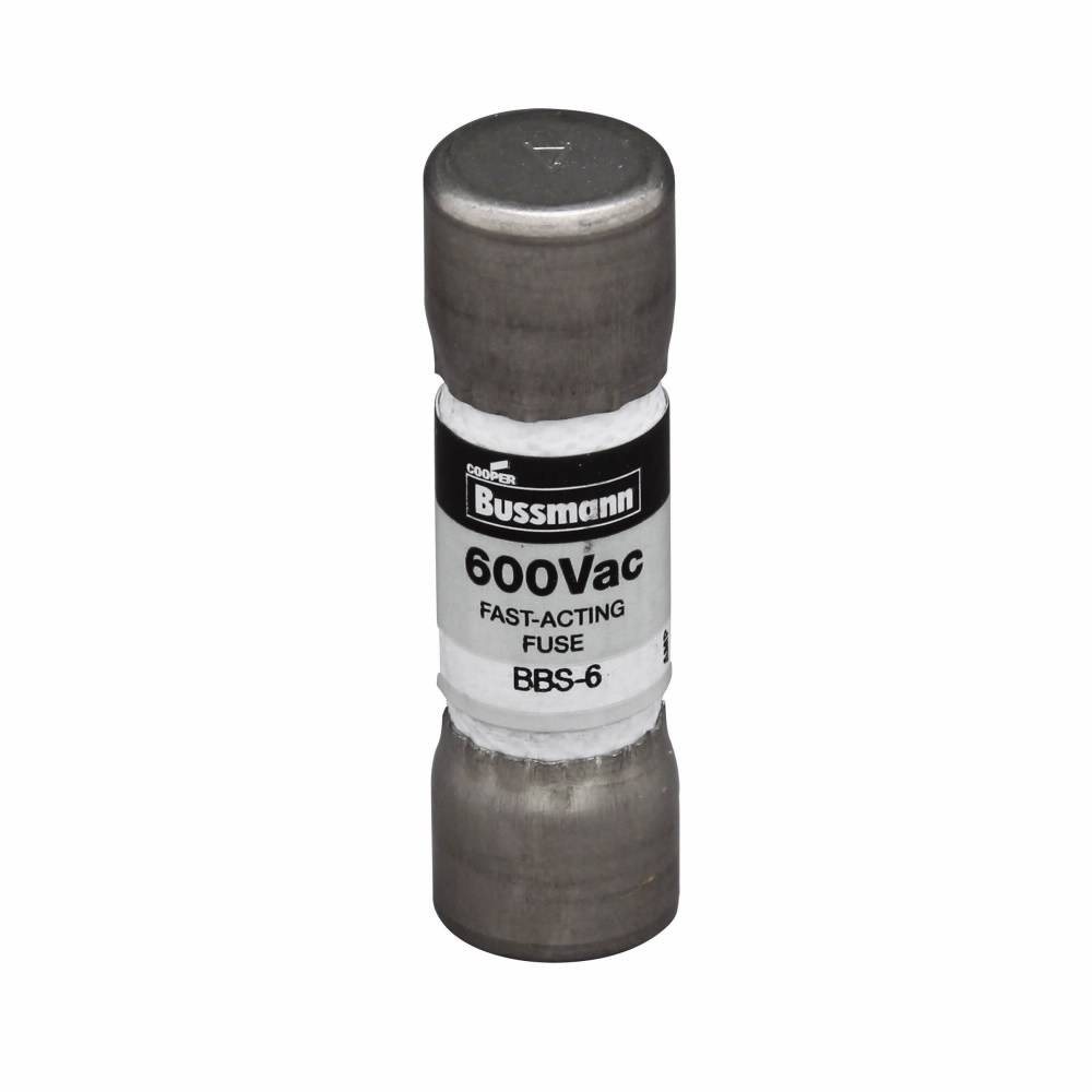 Bussmann BBS-3 Fast Acting Low Voltage Supplemental Midget Fuse, 3 A, 600 VAC, 10000 A Interrupt, Class: Supplemental, Cartridge Body