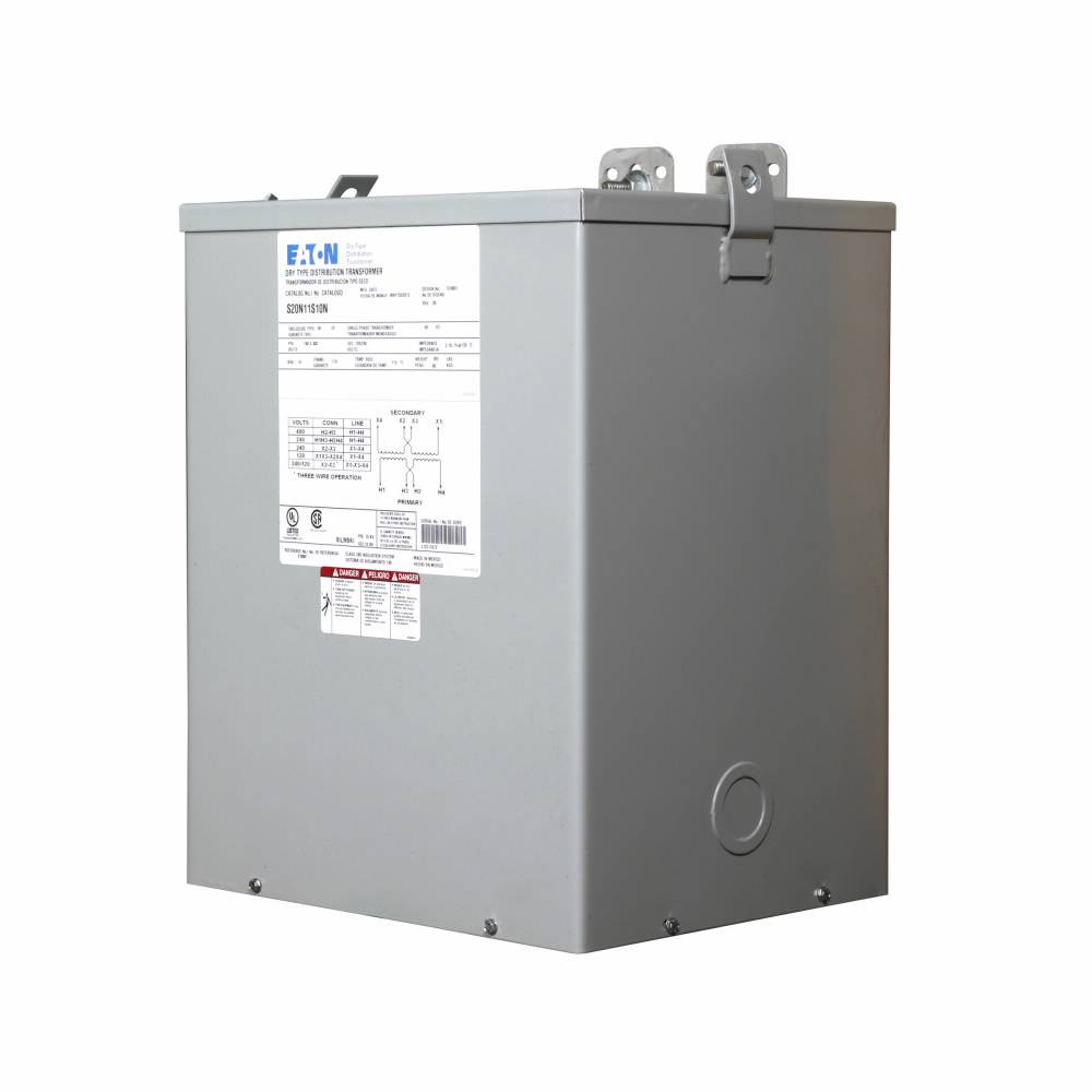 EATON S20N11S15N Type EP Encapsulated Distribution Transformer, 240/480 VAC Primary, 120/240 VAC Secondary, 15 kVA Power Rating, 60 Hz, 1 ph Phase