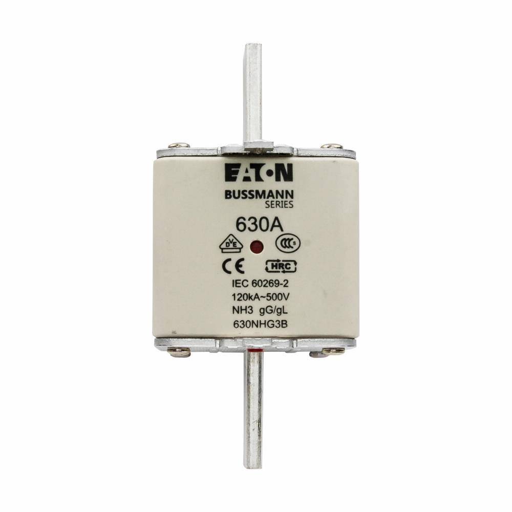 Edison 630NHG3B Fuse Link With Metal Gripping Lug, 500 VAC, 630 A