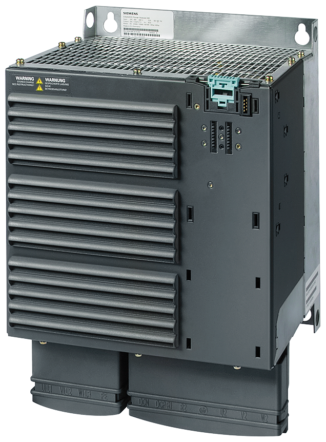 Siemens 6SL32240BE315AA0 SINAMICS 3-Phase Power Module With Integrated Line Filter, 380 to 480 VAC Input, 400 VAC Output, 40/46 A Input, 64 A Output