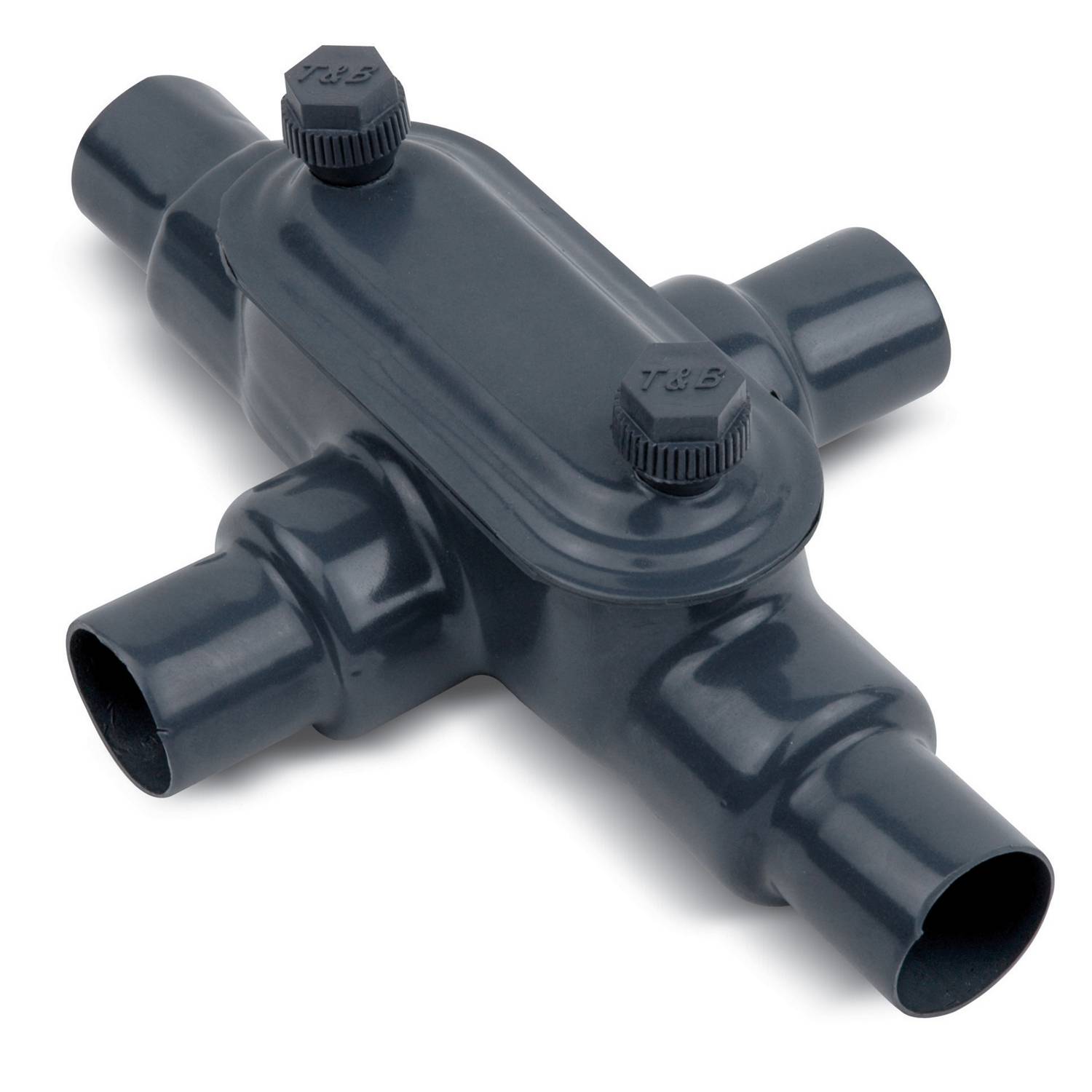 Ocal® OCAL-BLUE® X68-4X-G Type X Conduit Body, 2 in Hub, Form 8 Form, 88 cu-in Capacity, Iron, PVC Coated