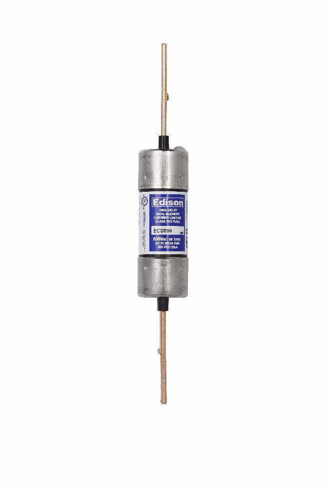 Bussmann Bullet™ ECSR80 Current Limiting Time Delay Fuse, 80 A, 600 V, 200 kA Interrupt, RK5 Class, Bullet/Cylindrical Body