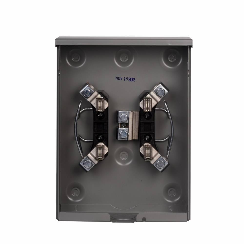 EATON Cutler-Hammer 1006385BCH 3-Wire 1-Position Residential Service Single Meter Socket, 600 VAC, 125 A, 1 Phase