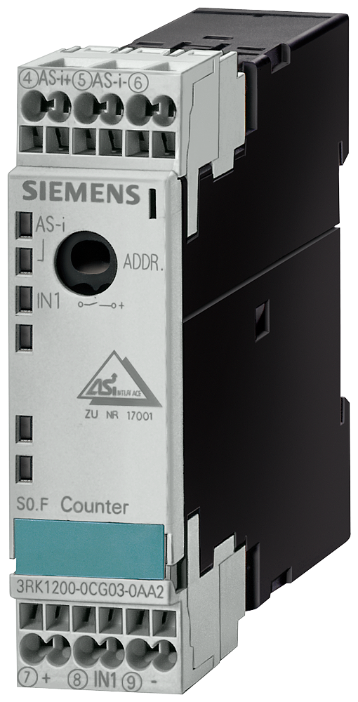 Siemens 3RK1200-0CG03-0AA2 AS-I SlimLine Counter Standard Slave Digital I/O Module