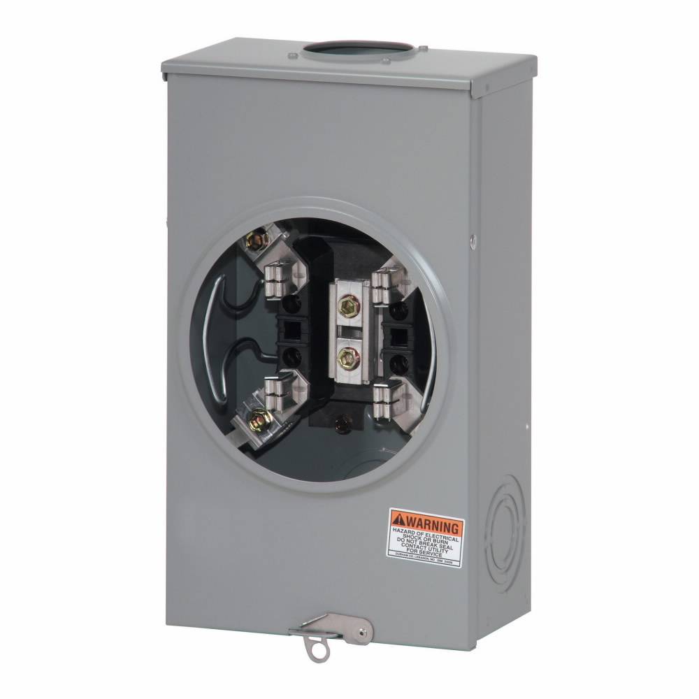 EATON 1009078CH Horn Bypass Meter Pedestal With Main Breaker, 240 VAC, 100 A, 1 Phase
