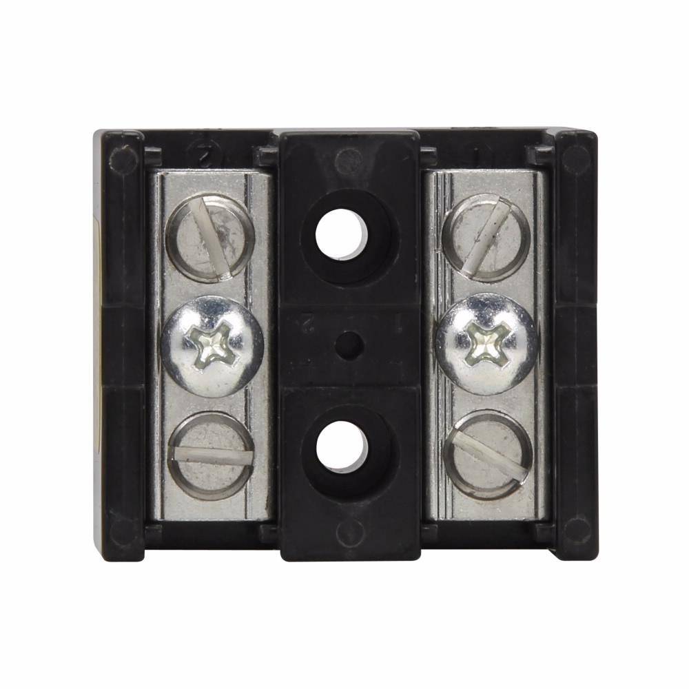 Bussmann 14002-2 Barrier Power Terminal Block, 600 VAC/VDC, 115 A, 14 to 2 AWG Wire, Black