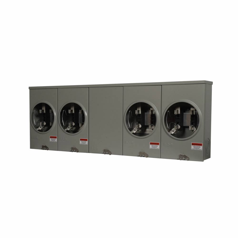 EATON Cutler-Hammer 1004428ACH 3-Wire Multi-Position Residential Service Single Meter Socket With Horn Bypass, 600 VAC, 100 A, 1 Phase