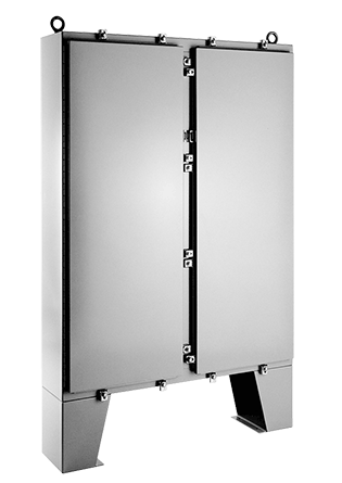 nVent HOFFMAN A62H48CLP A4L 2-Door Large Enclosure With Floor Stand, 62.06 in L x 48.06 in W x 10.06 in D, NEMA 4/IP66 NEMA Rating, Steel