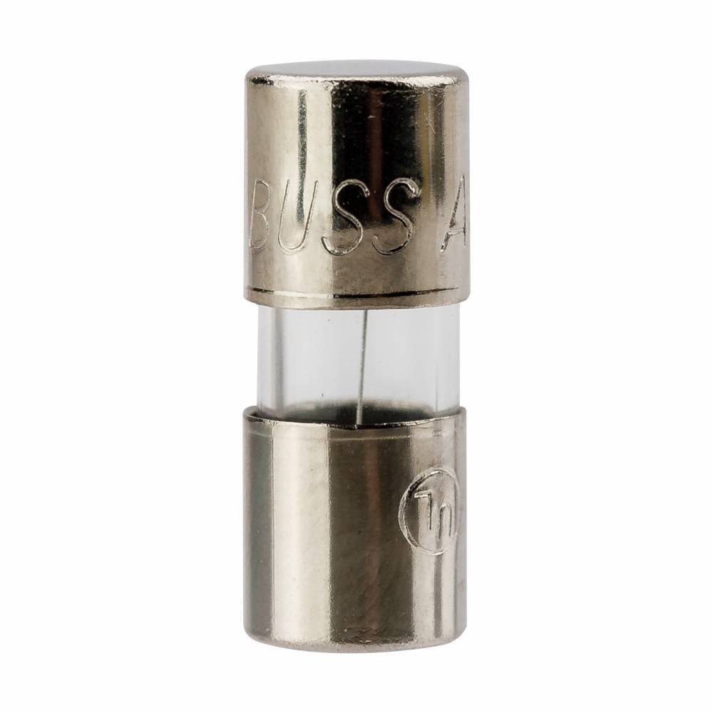Bussmann AGA-1 Small Dimension Fast Acting Fuse With Nickel Plated Brass End Caps, 1 A, 125 VAC, 10 kA Interrupt, Cylindrical Body