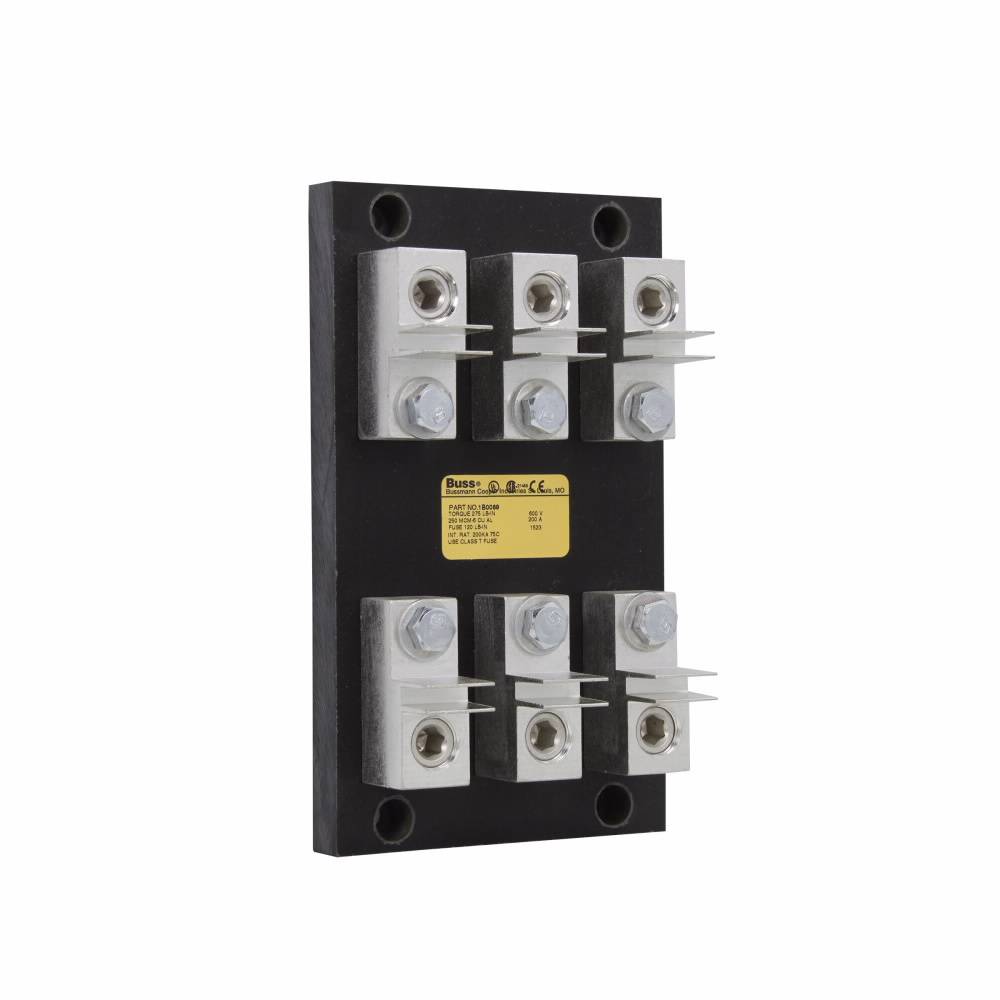 Edison 1B0089 Modular Fuse Block, 600 VAC/VDC, 101 to 200 A, T Class, 250 kcmil Wire, 3 Poles