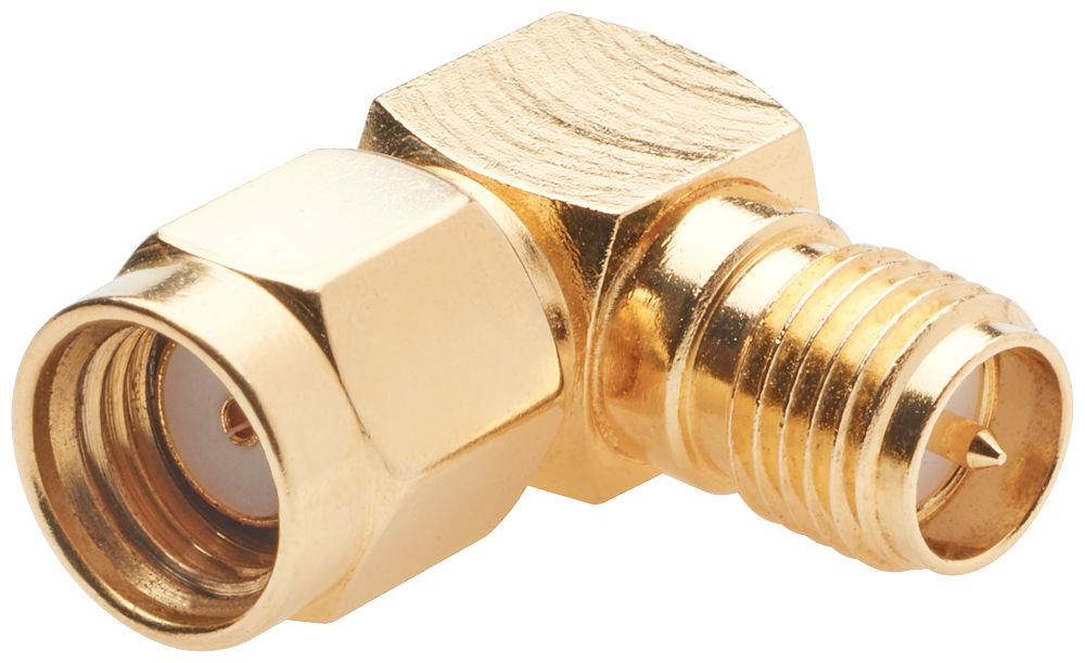 Siemens SIMATIC NET 6GK57981CS004AA0 RSMA Male/Female IWLAN Angle Adapter, 0 to 6 GHz, 50 Ohm Impedance, IP61