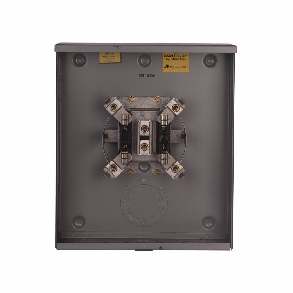 EATON 1008717CH 1-Position 3-Wire Horn Bypass Meter Socket, 600 VAC, 200 A, 1 ph Phase