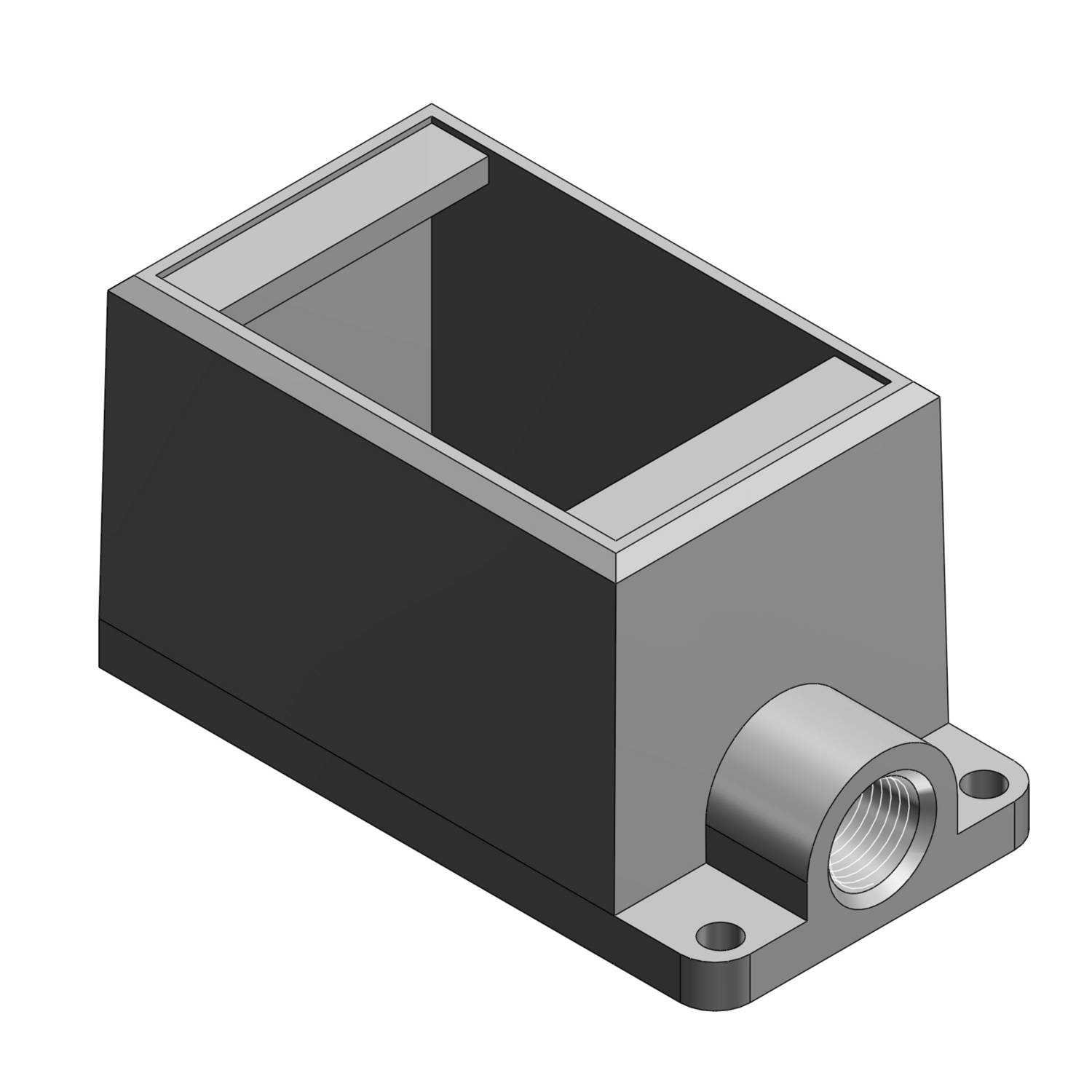 T&B® FD1-TB Type FD Dead End Deep Style Cast Device Box, Iron, 1 Gangs, 1 Outlets, 1 Knockouts, 2-3/4 in W x 2-13/16 in D x 4-9/32 in H