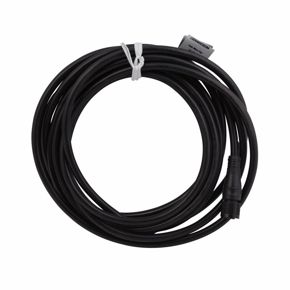 EATON CSDS4A3CB2204 Global Plus 3-Wire Standard Single End Connector Cable, M12x1 4-Pin Micro-Style Straight Female Connector, 4 m L Cable, 4 Poles, Single Keyway