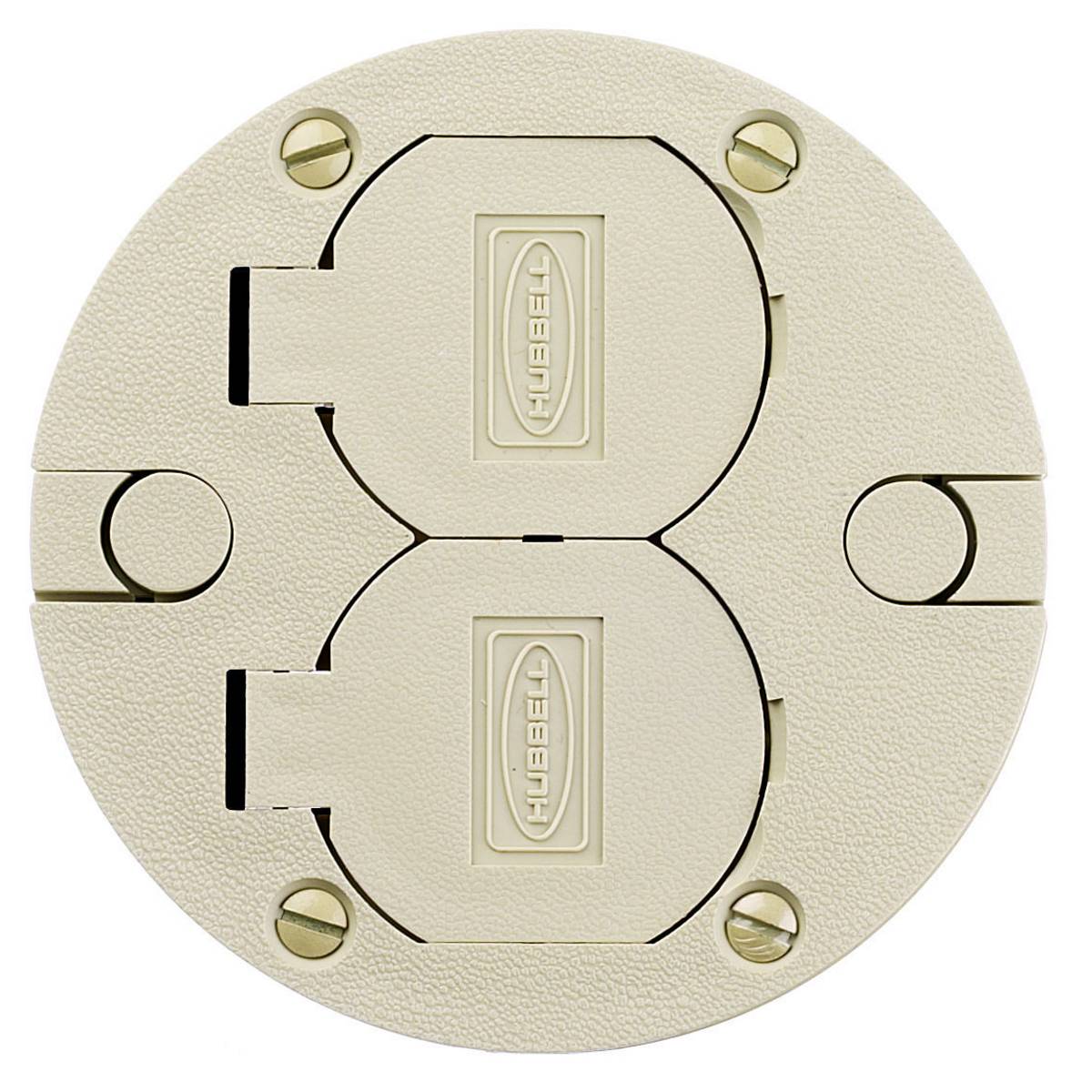 PREMISE WIRING PFBRCIA Fire Rated Poke Through Cover, 3.88 in Dia, Cast Aluminum/Thermoplastic