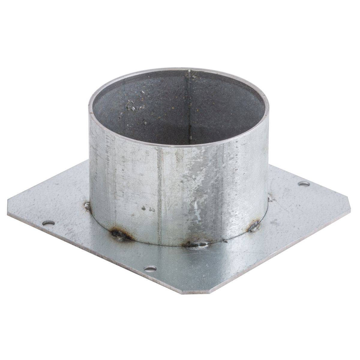 PREMISE WIRING Wiring Device-Kellems SystemOne™ ScrubShield® S1R10CBF250 Center Bottom Fire Rated Poke Through Recessed Standard Feed Plate, 4.1 in L x 4.34 in W x 1-3/4 in D, Galvanized Steel