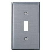 Leviton® 84001 Standard Size Traditional Combination Wallplate, 1 Gang, 4-1/2 in H x 2-3/4 in W, 430 Stainless Steel