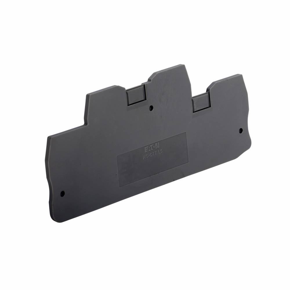 EATON XBACQTT15 End Cover, For Use With XB Series XBQTT15/XBQTT15PE IDC Double Level Terminal/Ground Block, Gray